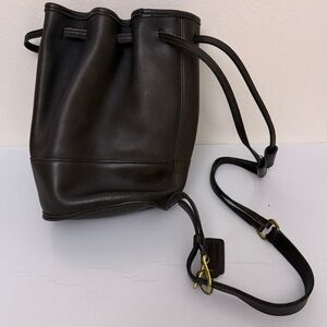 Rare Vintage Coach BIXBY Sling Bucket Bag Dark‎ Grey